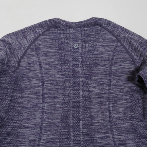 Lululemon Run Swiftly Tech Long Sleeve Crew Space Dye Heathered Cadet Blue 6 - Picture 10 of 12